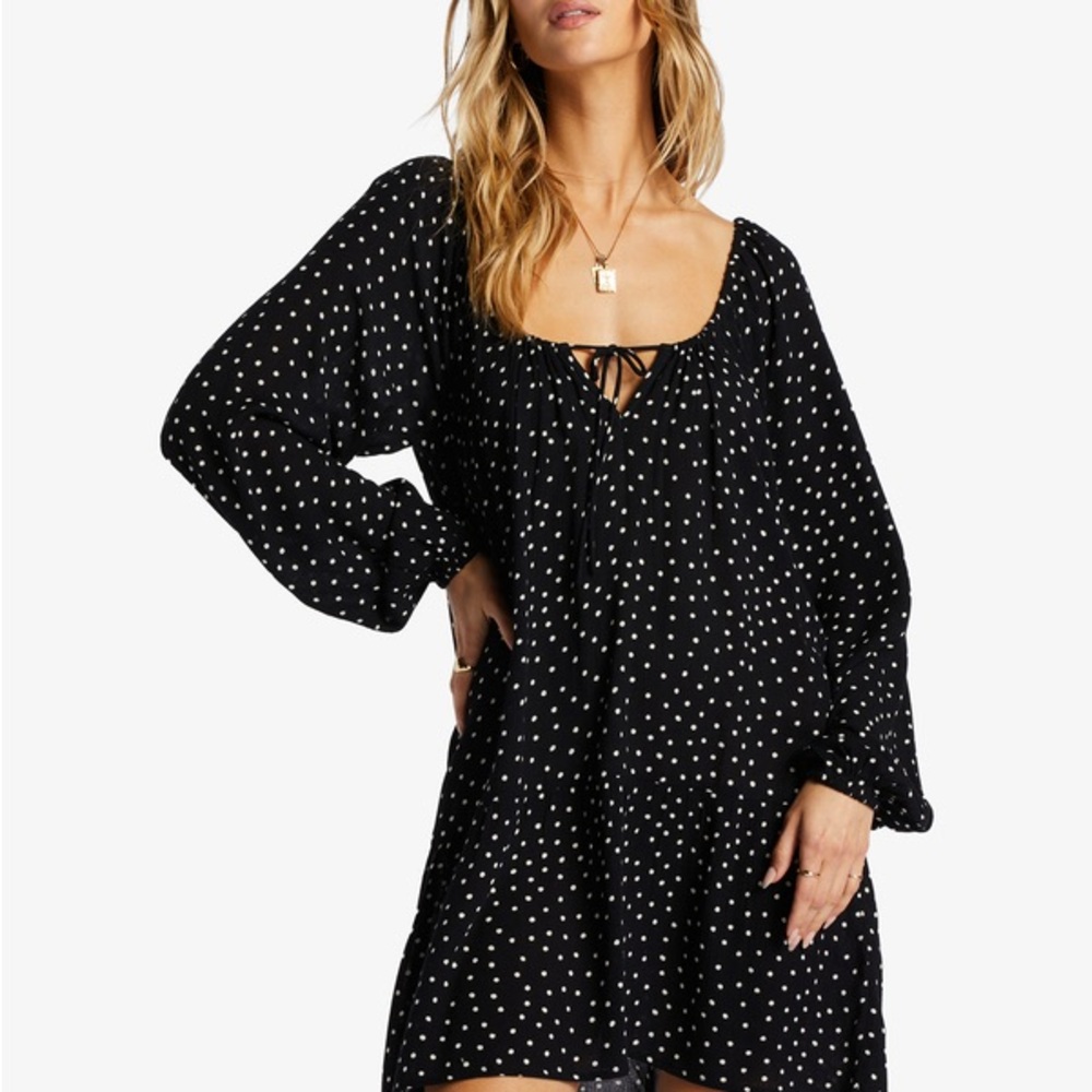 NWT New Billabong Women’s Lucky You Babydoll Dress Small S Lightweight Top